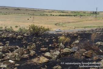 Հրշեջ-փրկարարները մարել են խոտածածկ տարածքներում բռնկված հրդեհները