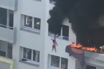 Ֆրանսիայում փողոցում գտնվող մարդիկ բռնել են հրդեհվող բնակարանից ցած նետված երկու երեխայի (տեսանյութ)