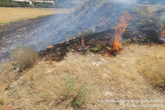 Հրշեջ-փրկարարները մարել են խոտածածկ տարածքներում բռնկված հրդեհները