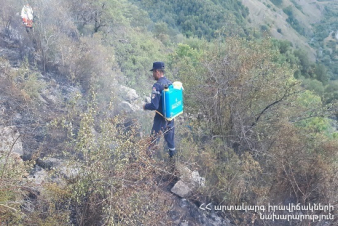 Գողթանիկ բնա­կավայրի «Ջանի» կոչվող տարածքում հրդեհաշիջման աշխատանքները վերսկսվել են
