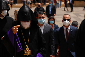 Անթիլիասի Մայրիվանքի Ս. Գրիգոր Լուսավորիչ մայր տաճարում Արամ Ա կաթողիկոսի հանդիսապետությամբ մատուցվեց պատարագ. Հրաչյա Հակոբյան