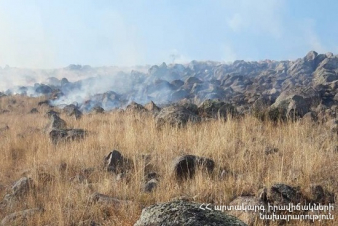 Այրվել է 40 հա խոտածածկույթ