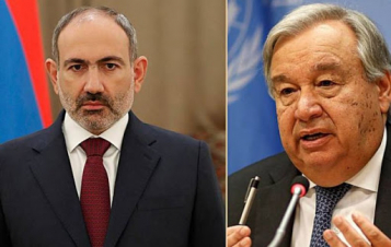 Նիկոլ Փաշինյանը հեռախոսազրույց է ունեցել ՄԱԿ-ի գլխավոր քարտուղարի հետ