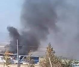 Վարդենիսում քաղաքացիական ավտոբուսն է այրվում հարվածային ԱԹՍ-ի հարվածից