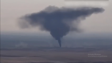 Հարավարևելյան ուղղությամբ հակառակորդի խոցված  վառելիքաքսուքային պահպանման խոշոր բազան. տեսանյութ