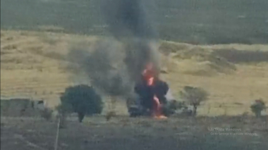 Հակառակորդի ավտոշարասյան ոչնչացում. տեսանյութ