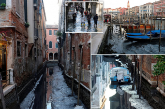 Վենետիկի հայտնի ջրանցքներն «անհետացել են» տեղատվության պատճառով