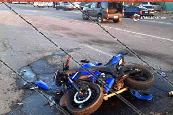 Արմավիրում բախվել են ԱԱԾ աշխատակցի Nissan-ն ու 22–ամյա վարորդի Hayasa մոտոցիկլը. կան վիրավորներ (տեսանյութ) Shamshyan.com