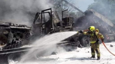 Լեհաստանում վթարի պատճառով մայրուղու վրա տանկեր են այրվել