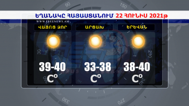 Եղանակի տեսություն 22.06.2021