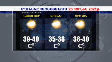 Եղանակի տեսություն 25.06.2021