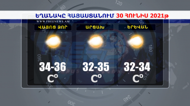 Եղանակի տեսություն 30.06.2021