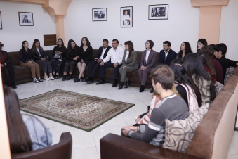 Հովհաննես Հարությունյանի հետ հանդիպել ենք Գյումրու ուսանողներին. Նազելի Բաղդասարյան