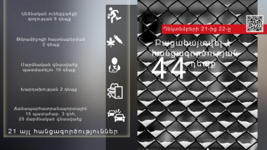 Մեկ օրում բացահայտվել է հանցագործության 44 դեպք