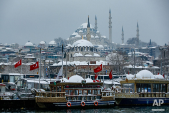 Անթալիայում 29 տարվա մեջ առաջին անգամ ձյուն է տեղացել