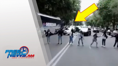 Ցուցարարները փախան՝ լսելով ոստիկանական մեքենաների ազդանշանները (տեսանյութ)