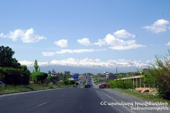Լուսագյուղ-Երասխահուն ճանապարհահատվածի երթևեկությունն իրականացվում է մեկ գոտիով՝ երկկողմ երթևեկությամբ