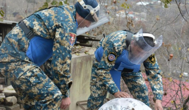 Արցախի ԱԻՊԾ սակրավորները ոչնչացրել են հայտնաբերված հրթիռը