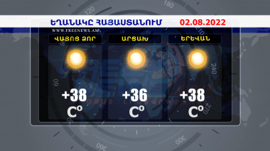 Եղանակի տեսություն. 02.08.2022