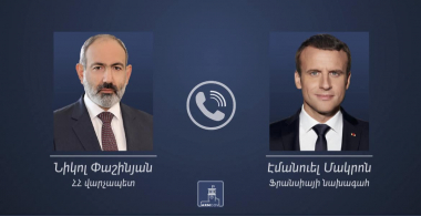 Վարչապետ Փաշինյանը հեռախոսազրույց է ունեցել Էմանուել Մակրոնի հետ