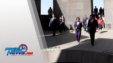 Նենսի Փելոսին այցելել է Ծիծեռնկաբերդի հուշահամալիր