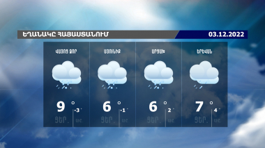 Եղանակի տեսություն. 03.12.2022