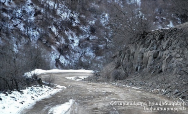 Արագածոտնի մարզի ավտոճանապարհներին տեղ-տեղ առկա է մերկասառույց