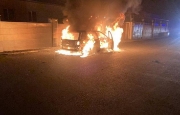 Արմավիր քաղաքում մեքենա է այրվել