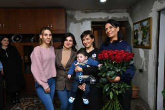 Աննա Հակոբյանին ու Մարիամ Փաշինյանին Սյունիքում հյուրընկալել են պատերազմում զոհվածների ընտանիքները