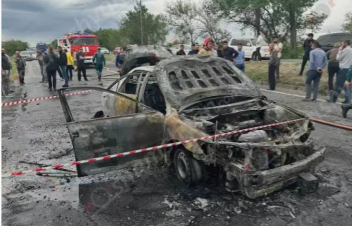 Խոշոր հրդեհ Արմավիրում․ մեքենայում բռնկված հրդեհի հետևանքով կան վիրավորներ