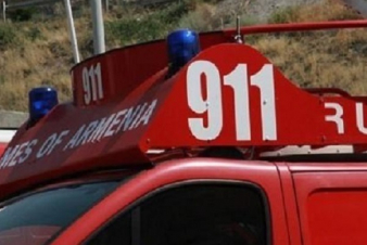 Էջմիածին քաղաքի Զվարթնոց թաղամասում անասնակեր է այրվել