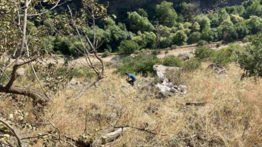 Գառնու տաճարի մոտակայքում մեքենան դուրս է եկել երթևեկելի հատվածից և գլորվել ձորը