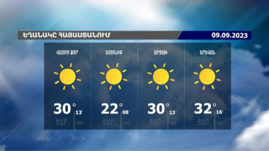Եղանակի տեսություն. 09.09.2023
