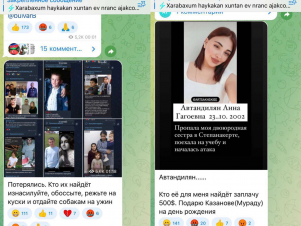 Ադրբեջանական տելեգրամյան ալիքները խրախուսում են մարդկանց գտնել, սպանել, խոշտանգել և բռնաբարել. Արցախի ՄԻՊ գրասենյակ