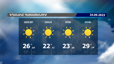 Եղանակի տեսություն. 24.09.2023