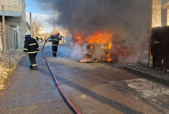 Քասախ գյուղում ավտոմեքենա է այրվել