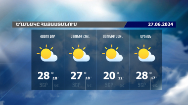 Եղանակի տեսություն. 27.06.2024