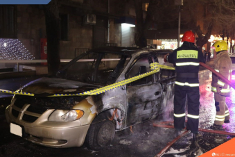 Վաղարշյան – Կոմիտաս խաչմերուկի մոտակայքում այրվել է ավտոմեքենա