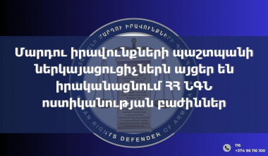 ՄԻՊ աշխատակազմի արագ արձագանքման խմբերն այցելում են ոստիկանության բաժիններ՝ ձերբակալված անձանց իրավունքների ապահովման վիճակին ծանոթանալու