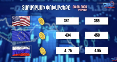 Փոխարժեքներ և տնտեսական լուրեր 08.08.2025