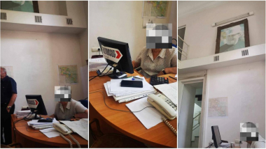 Հրապարակում եմ Մայր Աթոռի շինություններից մեկի նկարը՝ Քոչարյանի դաշինքի լոգոյով՝ Կտրիճի նկարի տակ. Ալեքսանյան