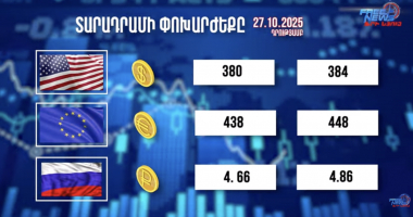 Փոխարժեքներ և տնտեսական լուրեր 27.10.2025