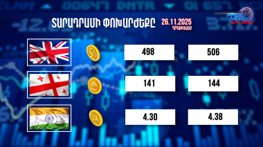 Տարադրամի փոխարժեքը. 26․11.2025