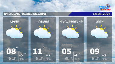Առաջիկա օրերին ջերմաստիճանը  կբարձրանա 4-6 աստիճանով