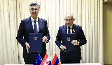 Հայաստանի և Խորվաթիայի միջև ստորագրվել է ռազմավարական երկխոսության մասին համատեղ հռչակագիր