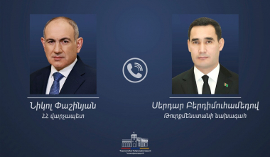 Նիկոլ Փաշինյանը Սերդար Բերդիմուհամեդովին հրավիրել է Հայաստան