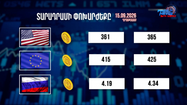 Փոխարժեքներ և տնտեսական լուրեր 15.09.2026