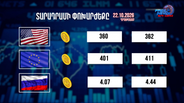 Փոխարժեքներ և տնտեսական լուրեր 22.10.2026