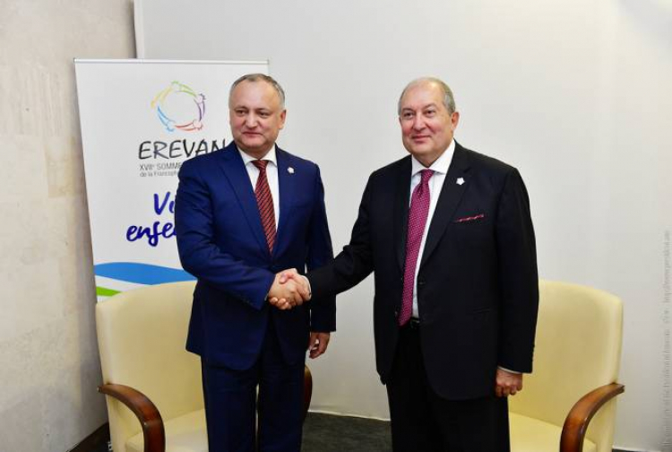 Նախագահ Արմեն Սարգսյանը շնորհավորել է Իգոր Դոդոնին՝ Մոլդովայի Անկախության օրվա առթիվ