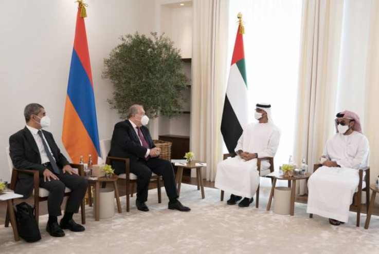 Նախագահ Արմեն Սարգսյանը հանդիպել է Աբու Դաբիի թագաժառանգ շեյխ Մոհամմեդ բին Զայեդի հետ